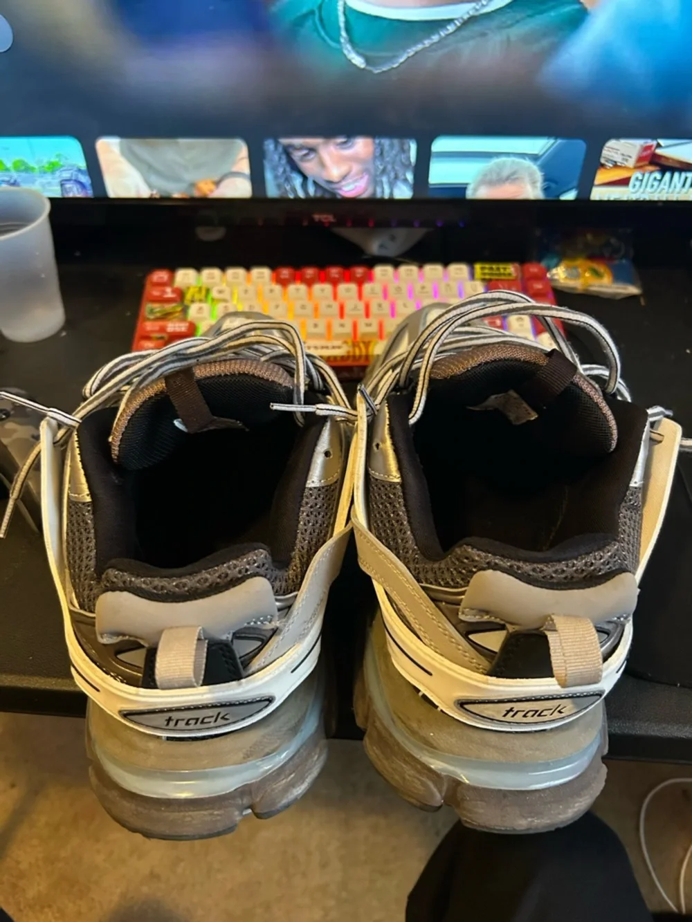 Balenciaga Track Runner Sneakers in Gray, Brown and Black - Picture 5 of 6